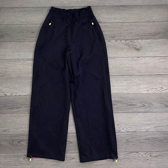 Nike Women Size S Black Pink Sportswear Tech Pack Fleece Wide Leg Sweatpants Gym - Picture 11 of 17